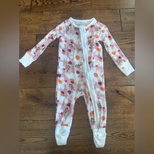 Floral Pink Kids One Piece Footie